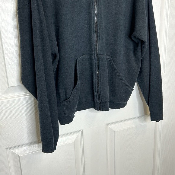 Eileen Fisher 100% Cotton Full Zip Hooded Jacket Women's Small‎ Black - Picture 4 of 6